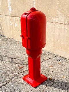 Antique Gilbert & Barker Red Self Measuring Type 208 Vintage Curbside Gas Pump