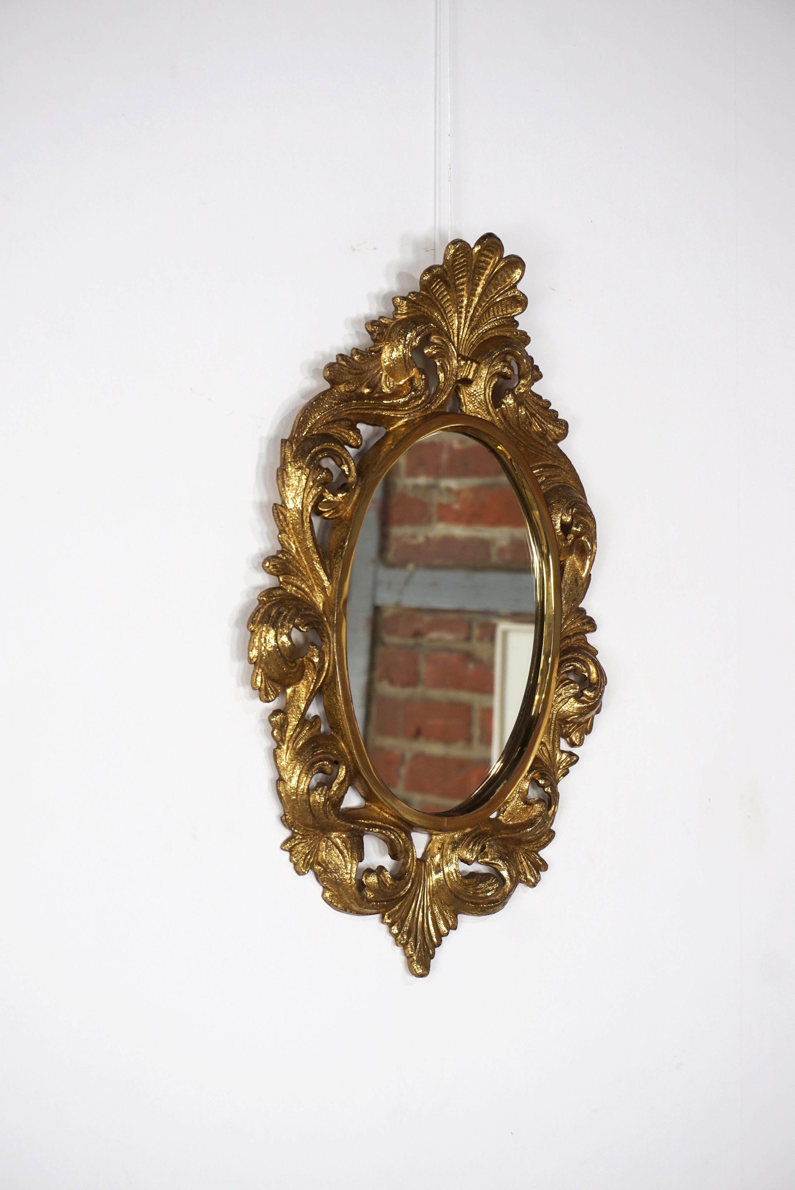 Antique Gilded Bronze Regency and Rocaille French Mirror 3