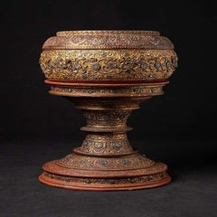 Antique Gilded Burmese Offering Vessel from Burma