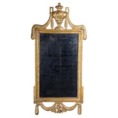Antiguo espejo de pared francés dorado Luis XVI/Clasicismo hacia 1780