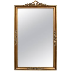 Antique Gilded Hand-Carved Wall Mirror