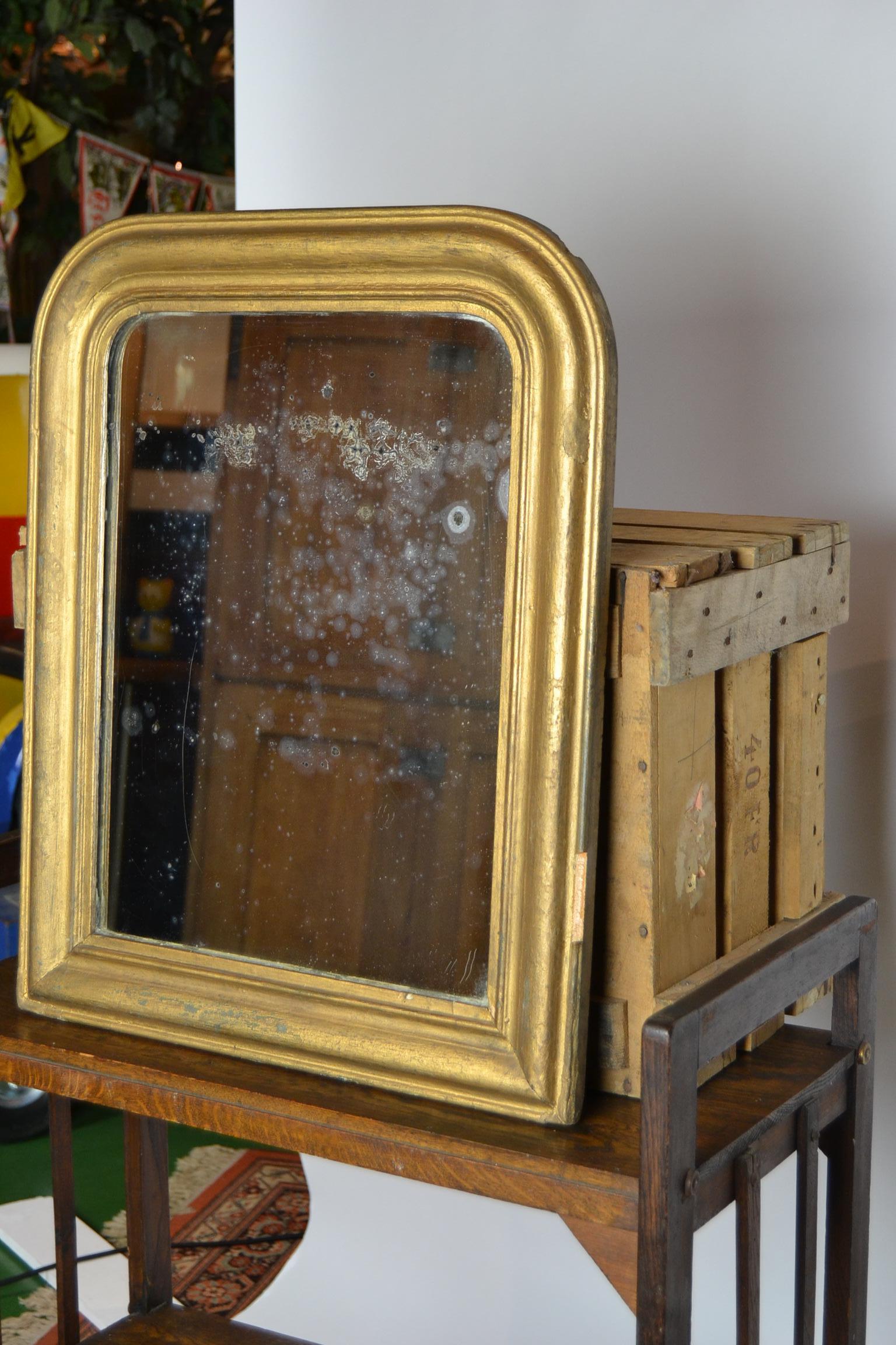 Antique Gilded Mirror, France, Early 20th Century 11