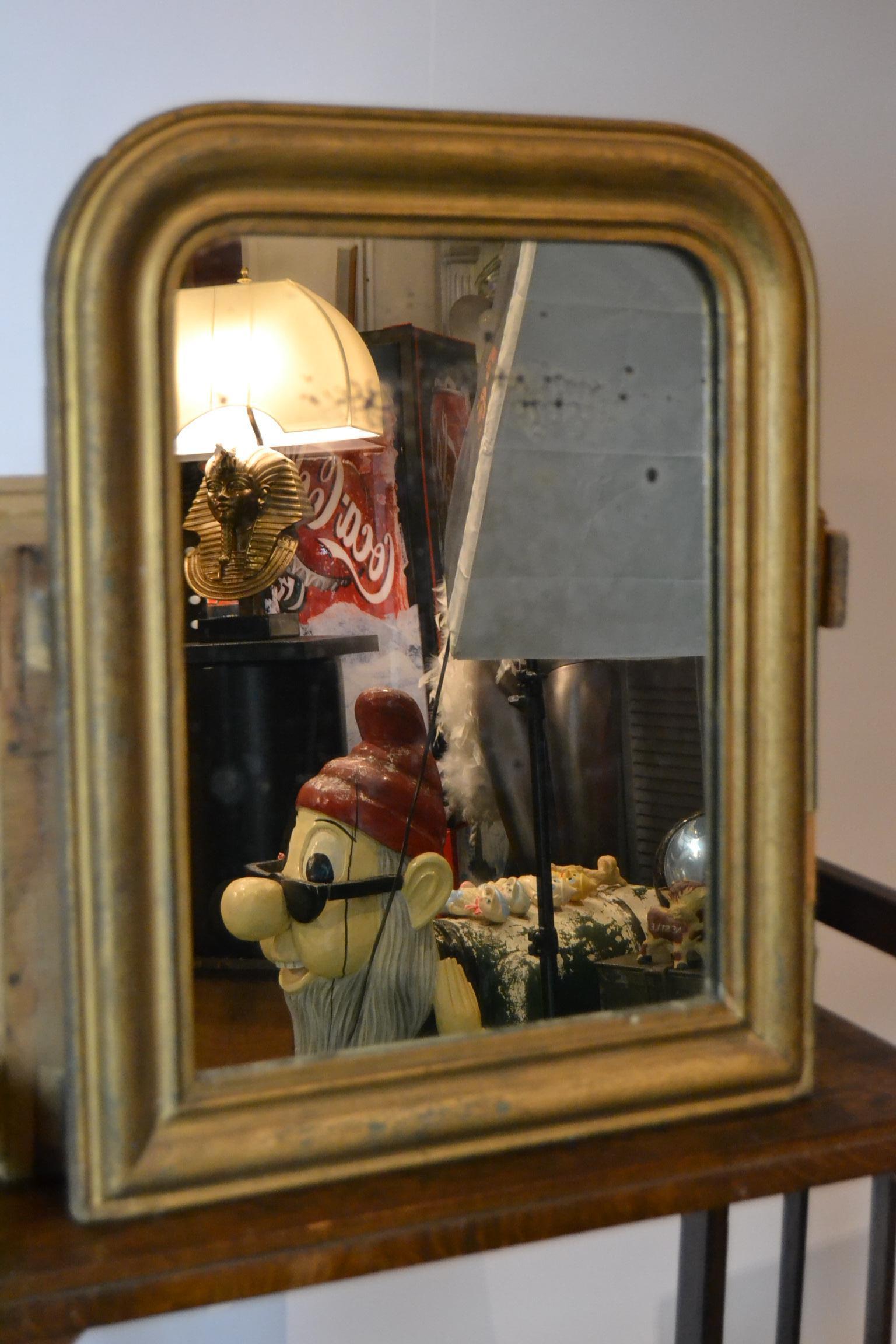 Antique Gilded Mirror, France, Early 20th Century 12