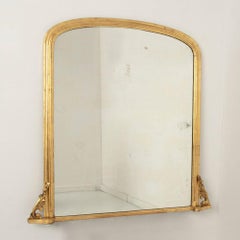 Antique Gilded Mirror with Original Mirror Plate, c.1880