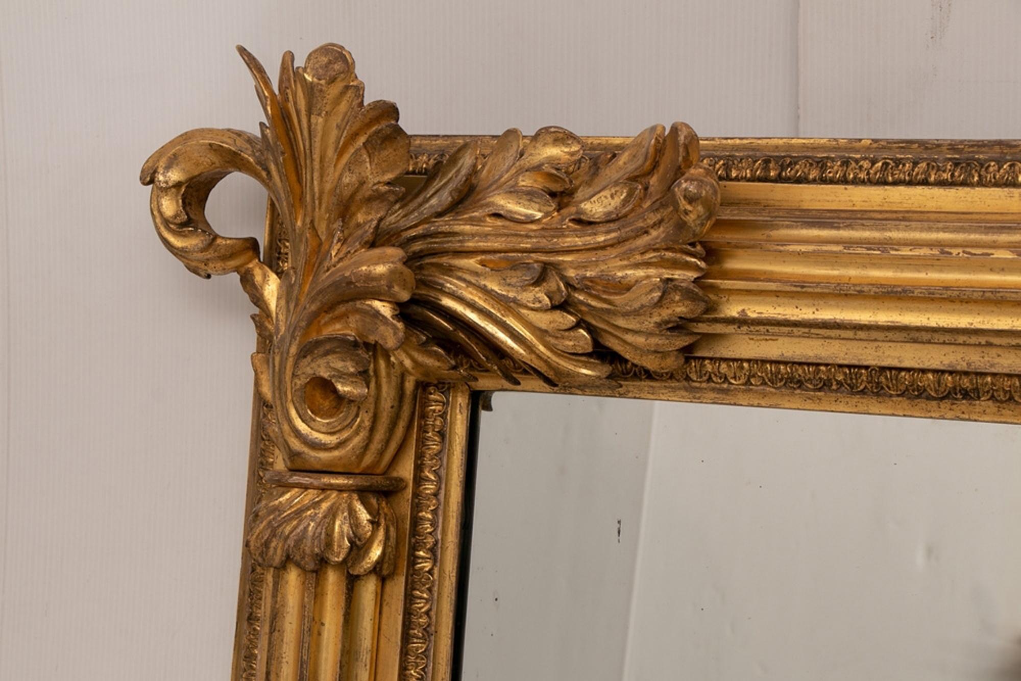 Regency Antique Gilded Overmantel Mirror, circa 1820