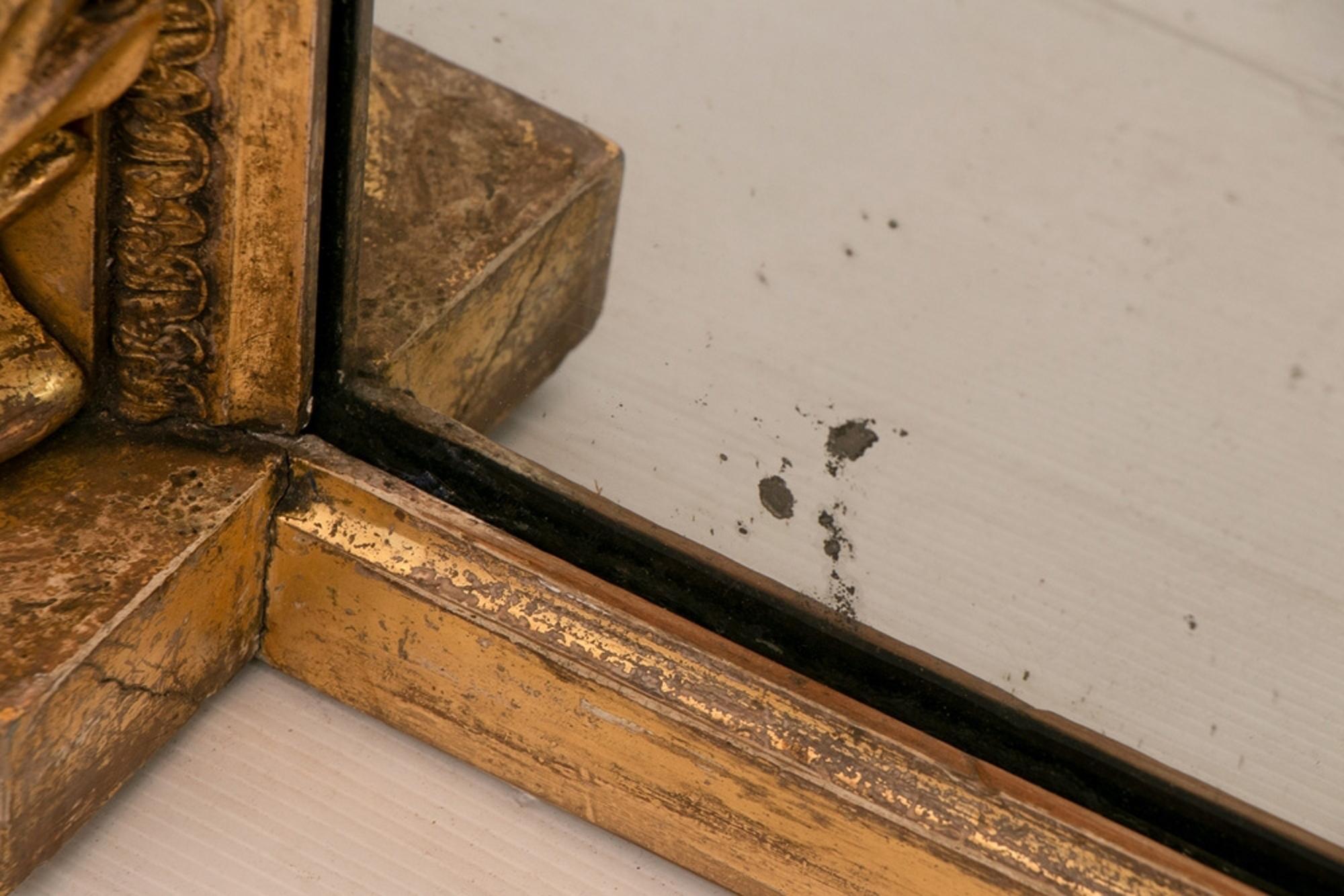 Giltwood Antique Gilded Overmantel Mirror, circa 1820