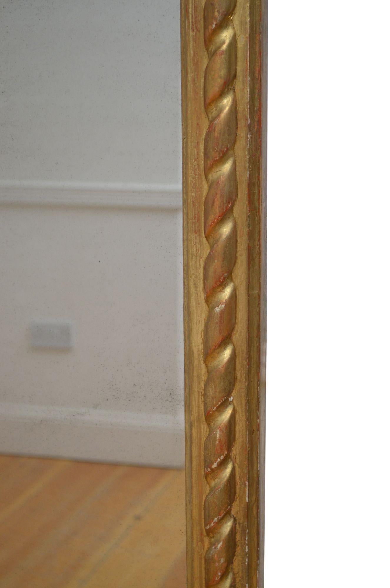Antiker vergoldeter Pfeilerspiegel H160cm im Angebot 1