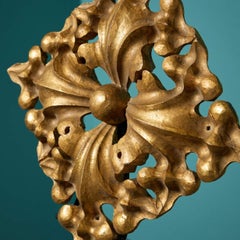 Antique Gilded Pine Decorative Carving on Stand
