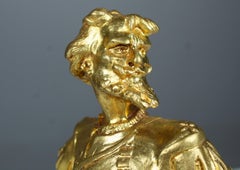 Antique Gilded Bronze Sculpture, "VALENTIN"