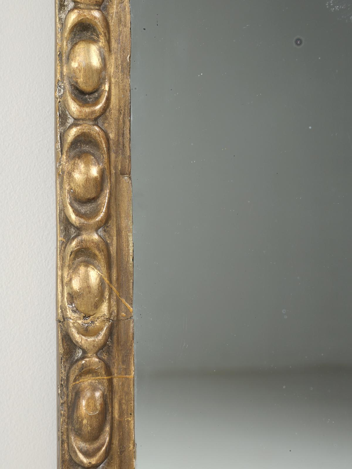 Antique Gilded Very Large Mirror from Ireland with Old Glass 5