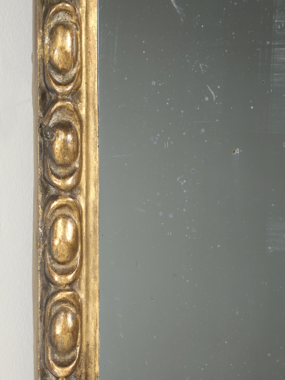 Antique Gilded Very Large Mirror from Ireland with Old Glass 7