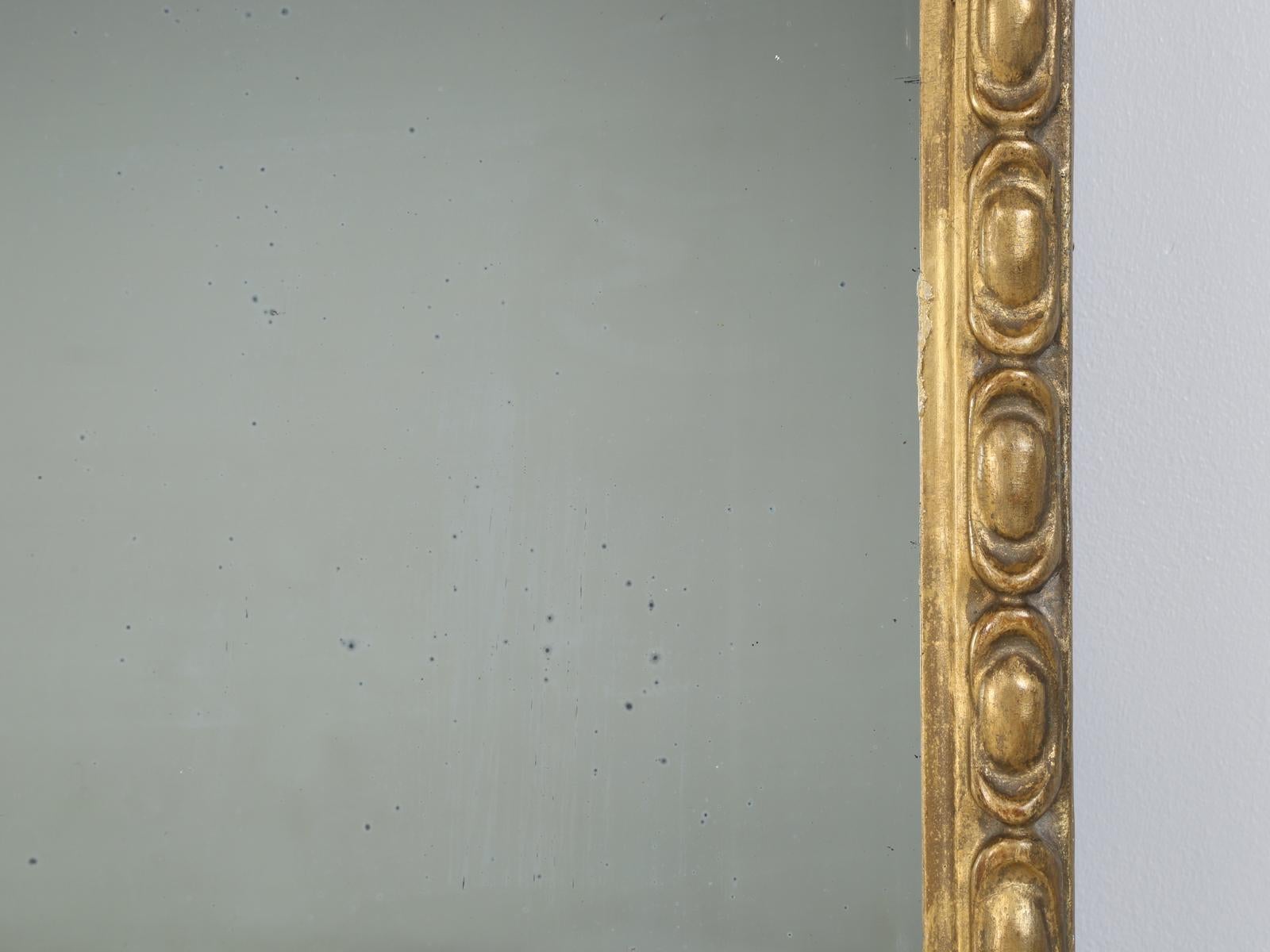 Mid-19th Century Antique Gilded Very Large Mirror from Ireland with Old Glass