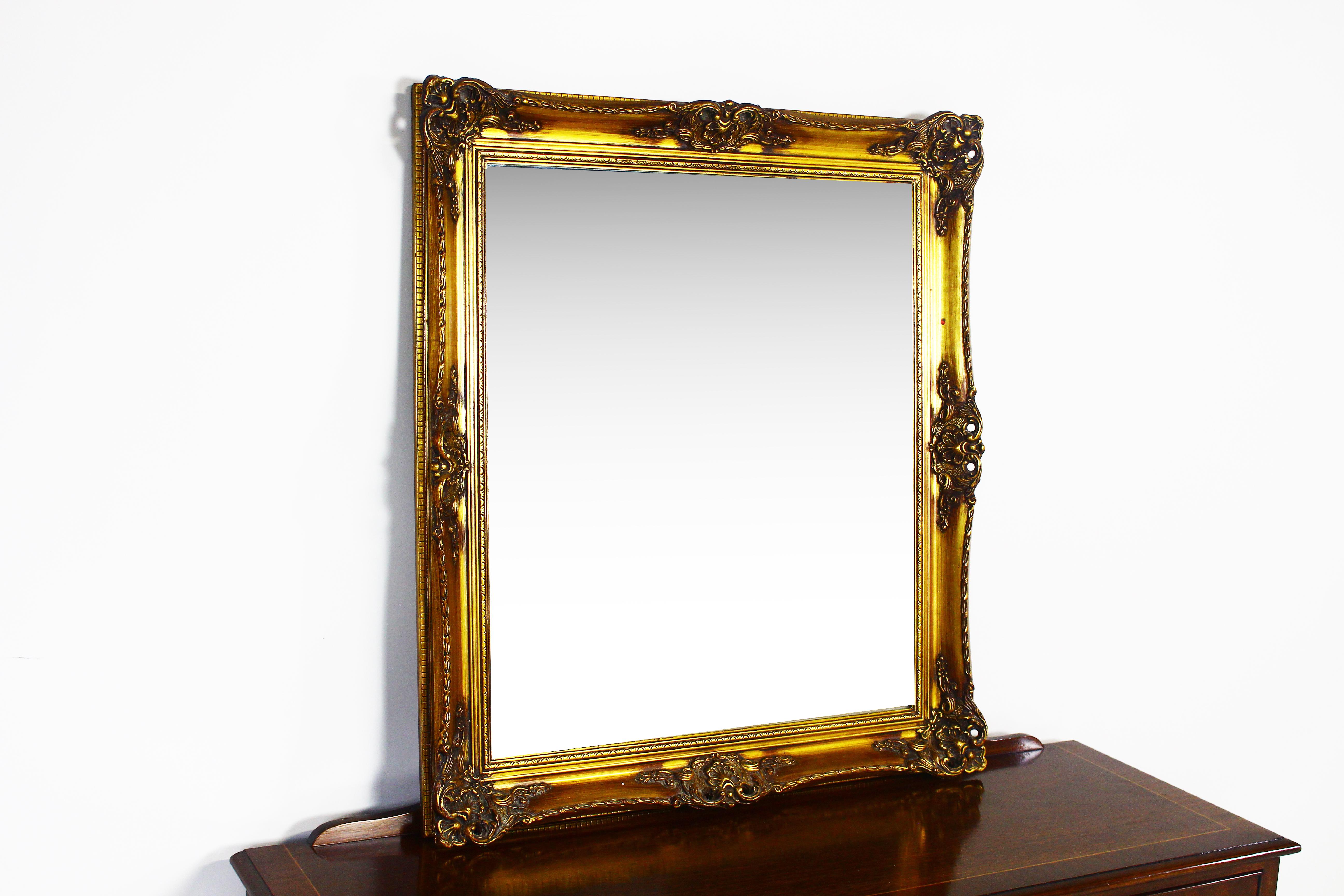 Baroque Antique Gilded Wall Mirror For Sale