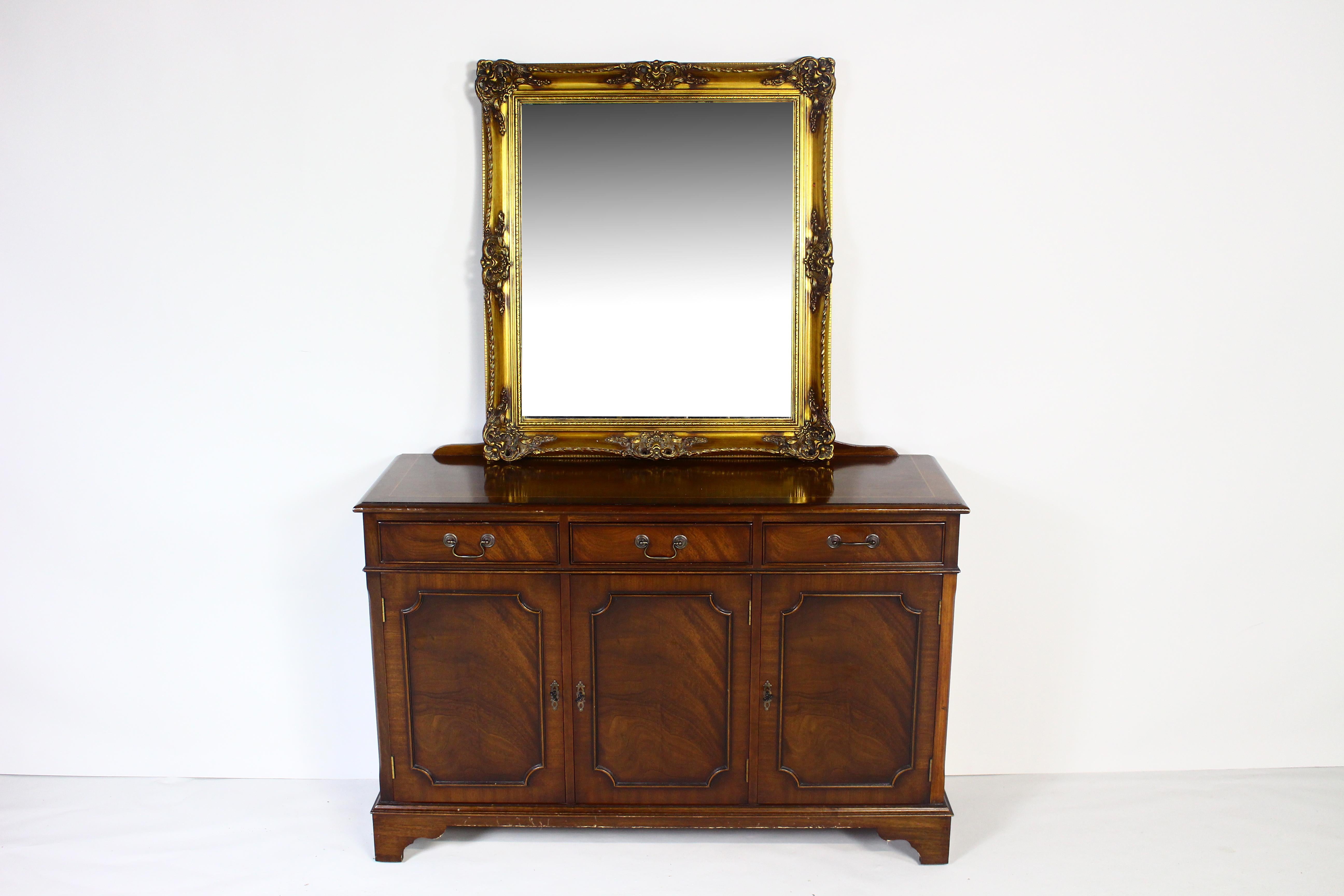 Danish Antique Gilded Wall Mirror For Sale