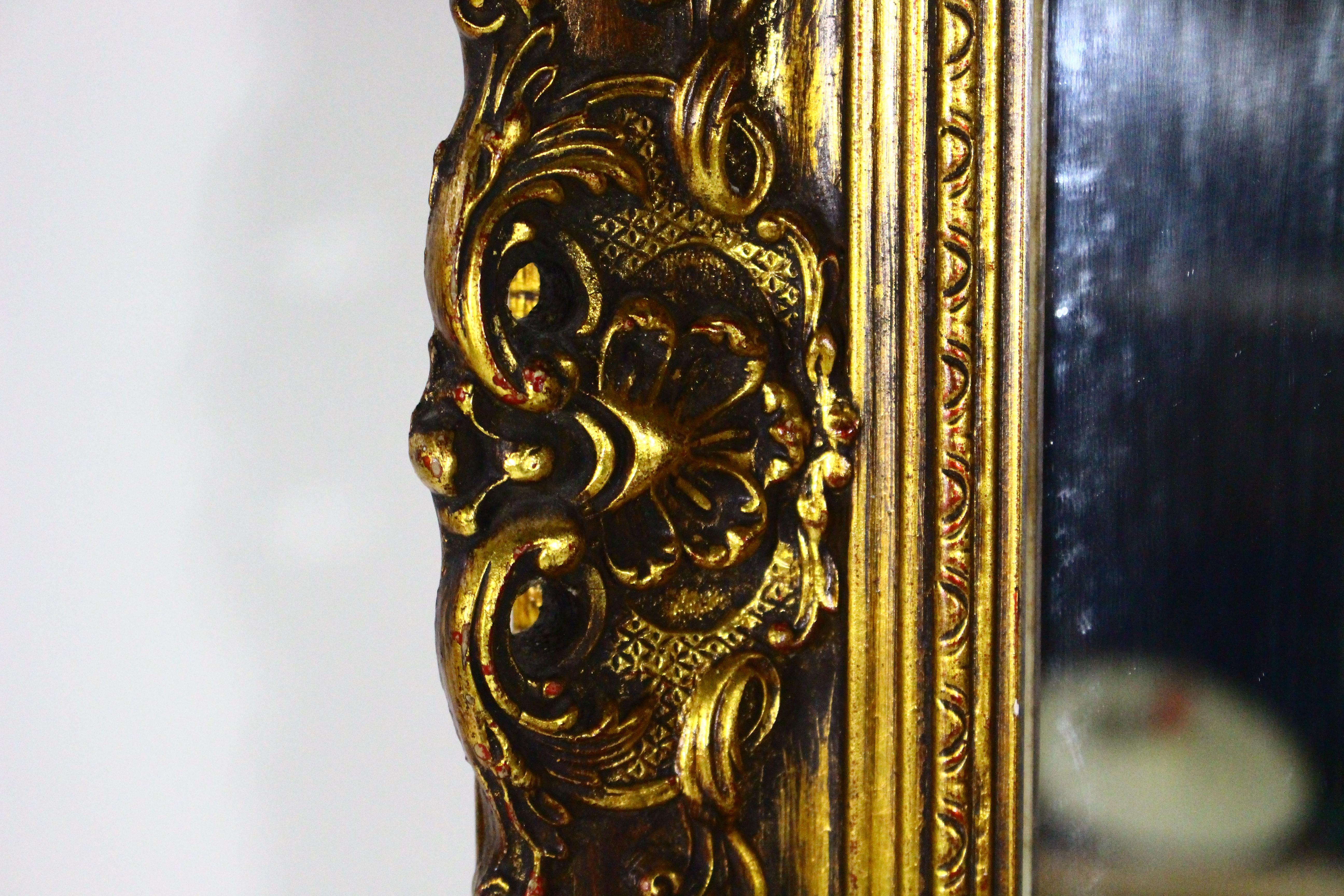 Antique Gilded Wall Mirror For Sale 1