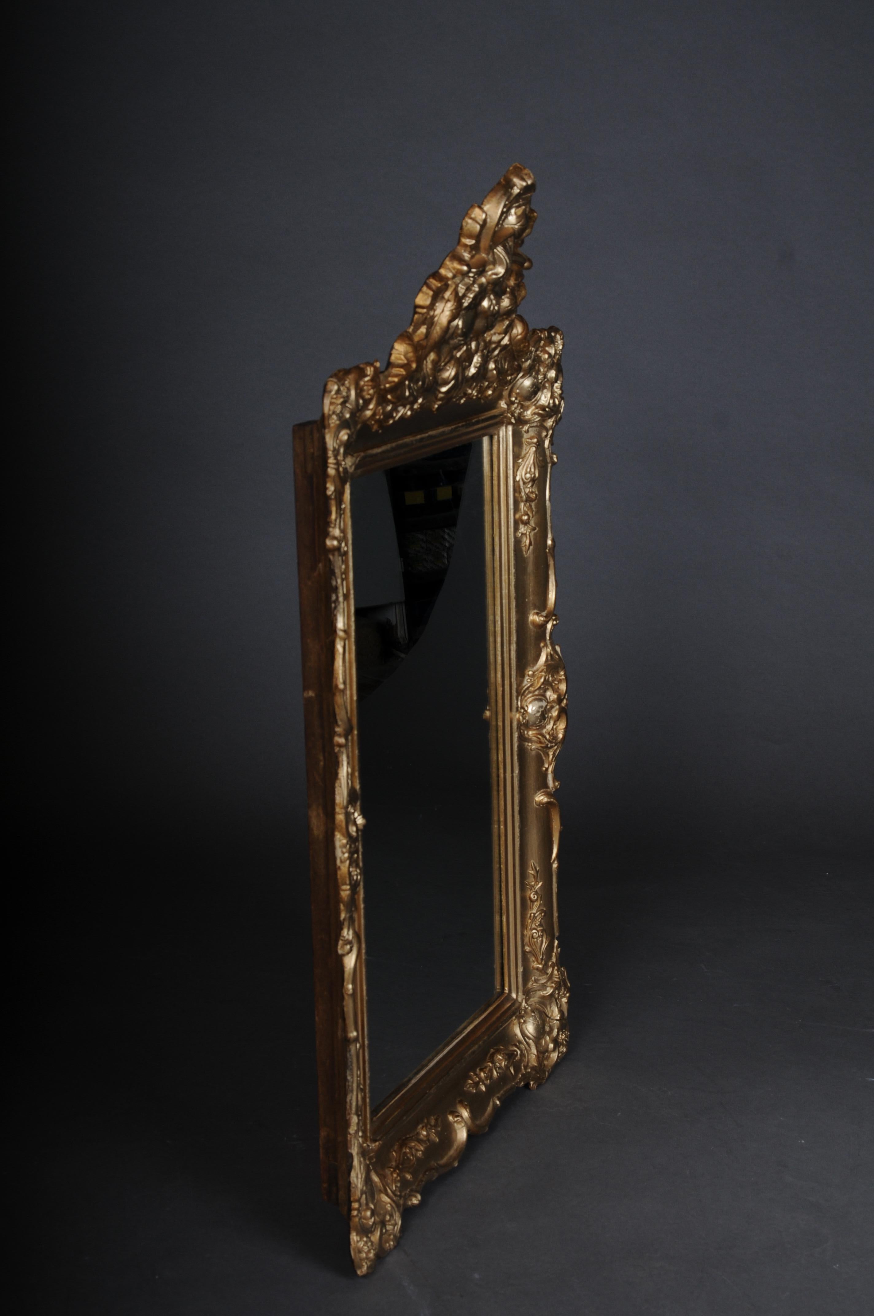 Antique gilded wall mirror, Germany around 1870 For Sale 7