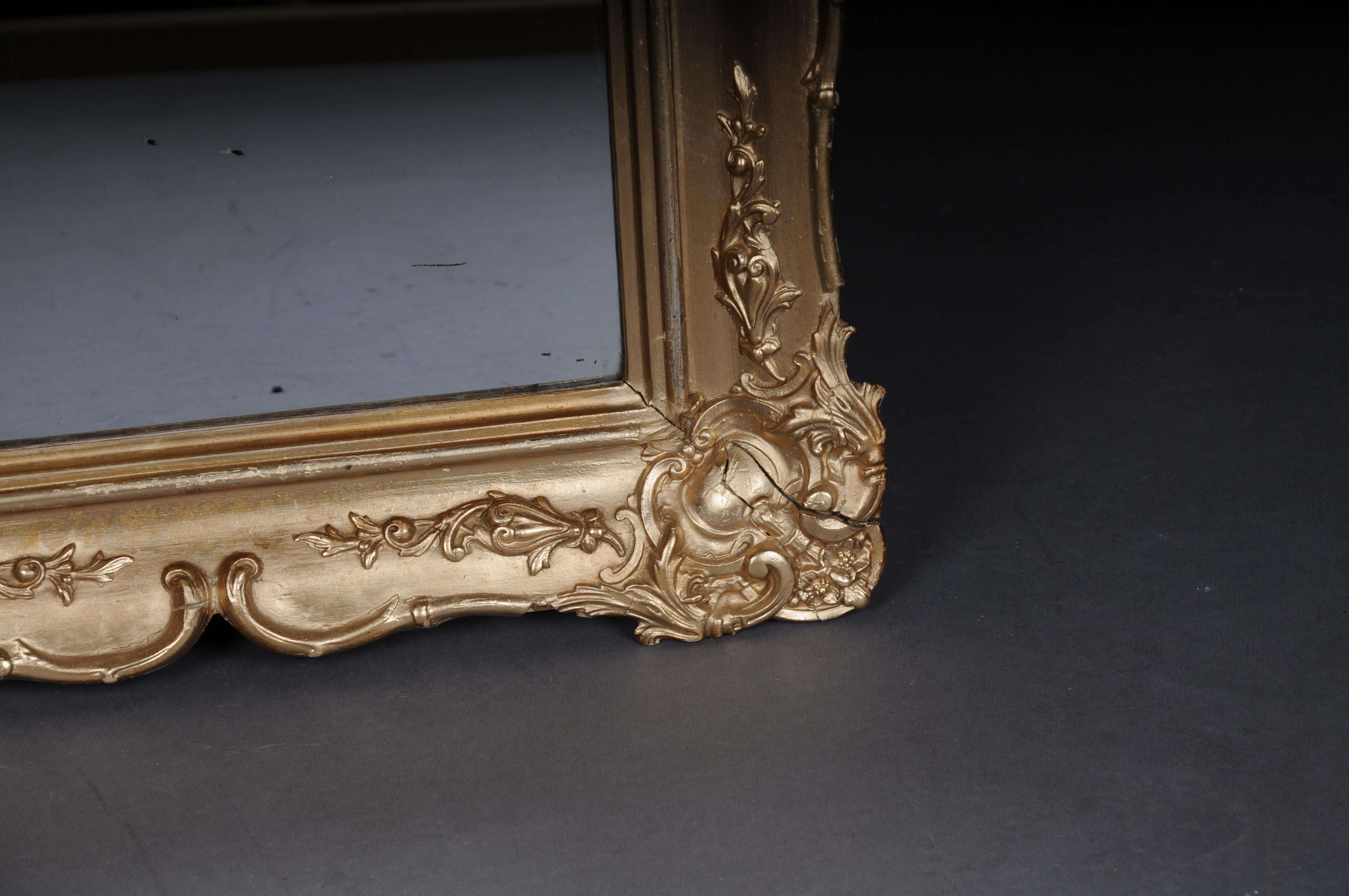 Antique gilded wall mirror, Germany around 1870 For Sale 3