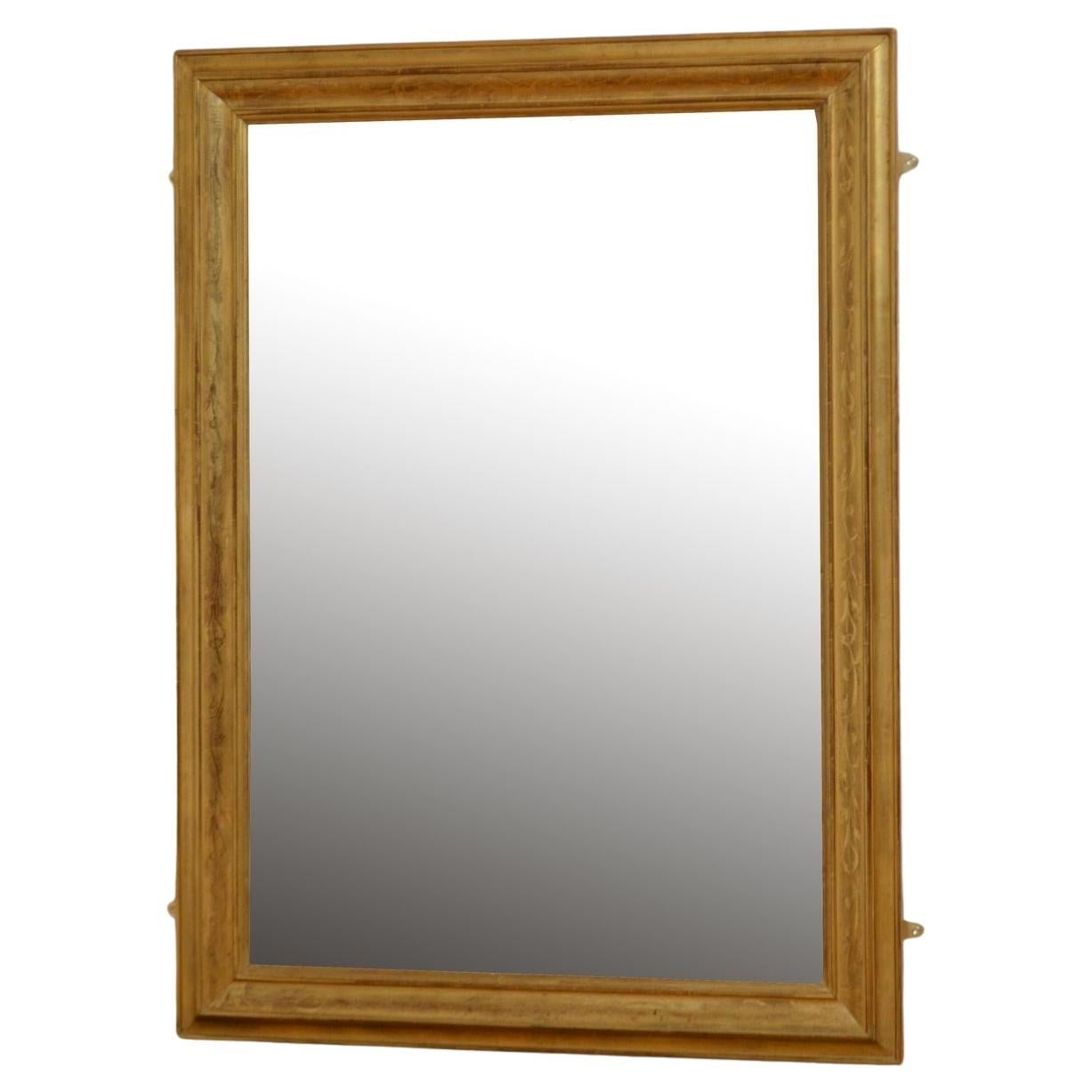 Miroir mural doré ancien H140 cm en vente