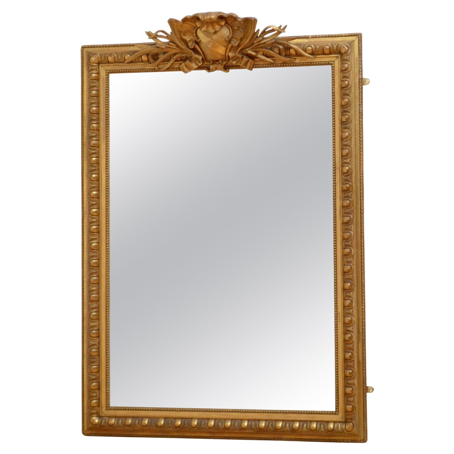 Miroir mural doré ancien H148 cm
