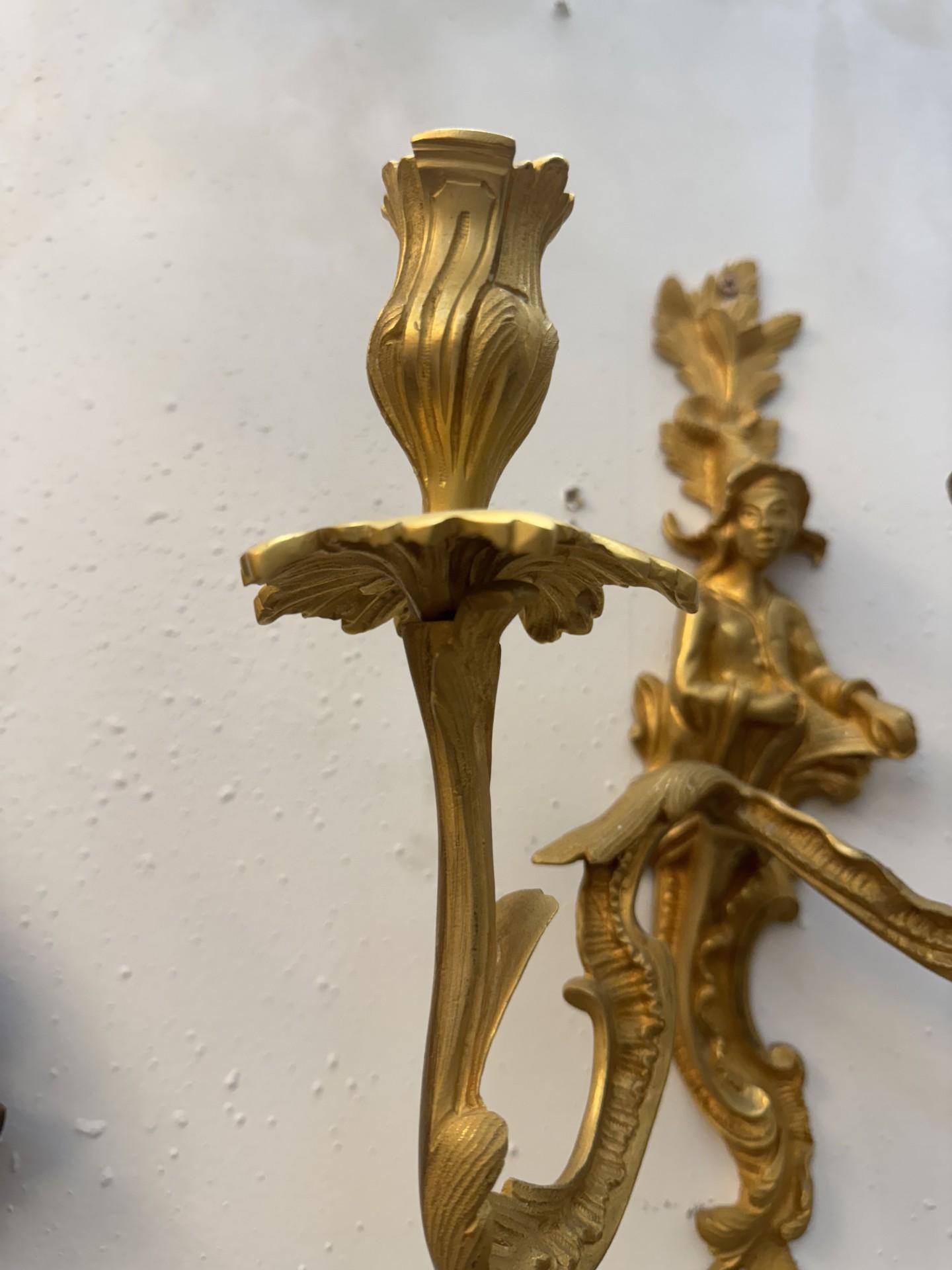 European Antique Gilded Wall Sconces For Sale