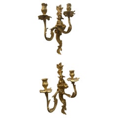 Antique Gilded Wall Sconces