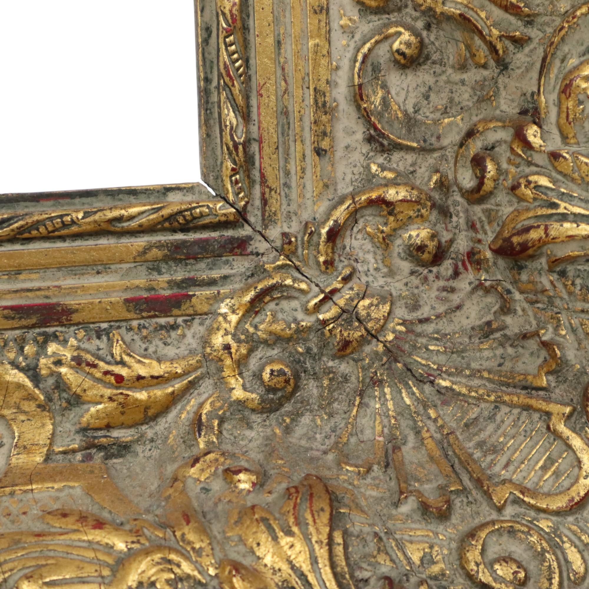 Antique Gilded Wooden Frame Classic Baroque Style 57x48cm For Sale 3