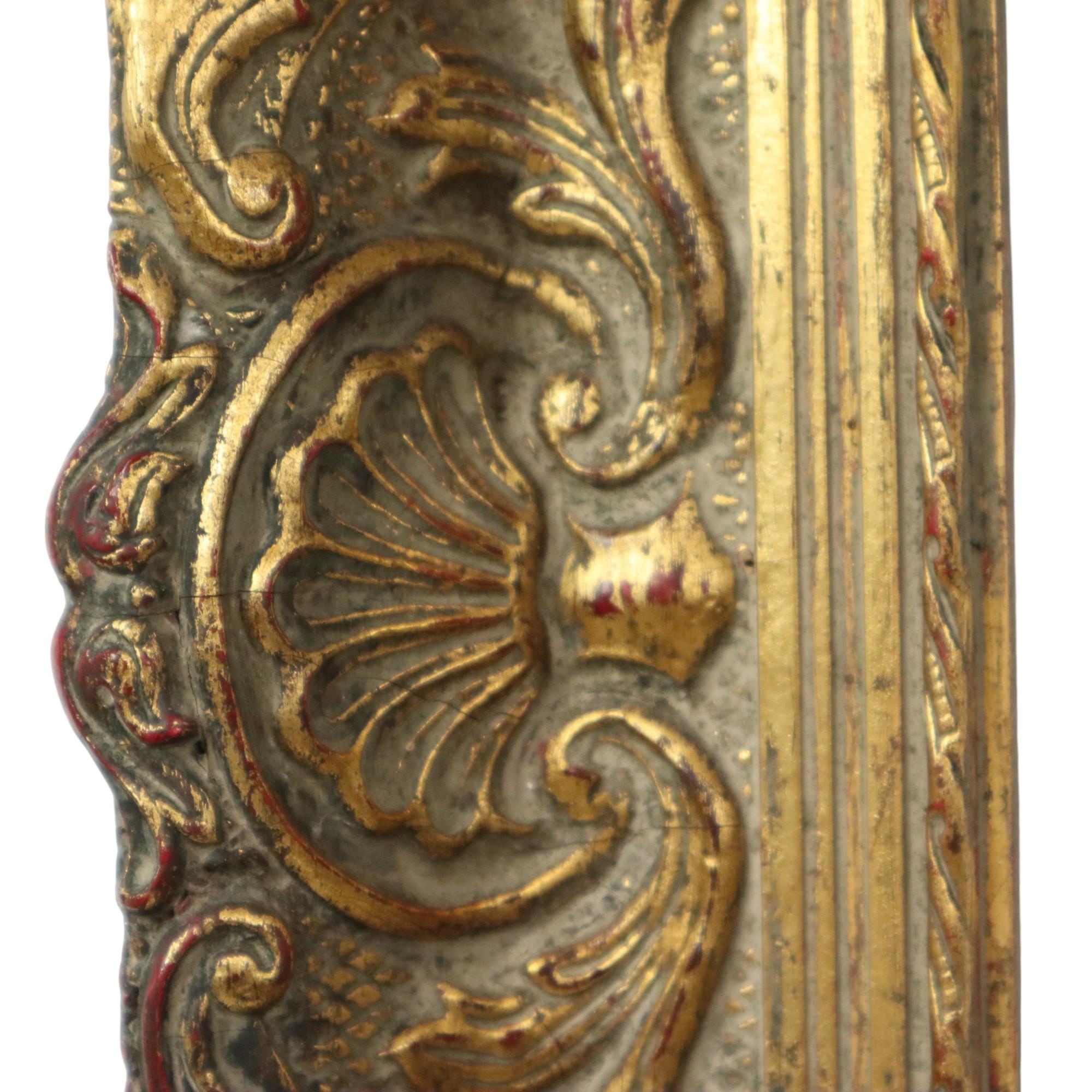 Antique Gilded Wooden Frame Classic Baroque Style 57x48cm For Sale 5