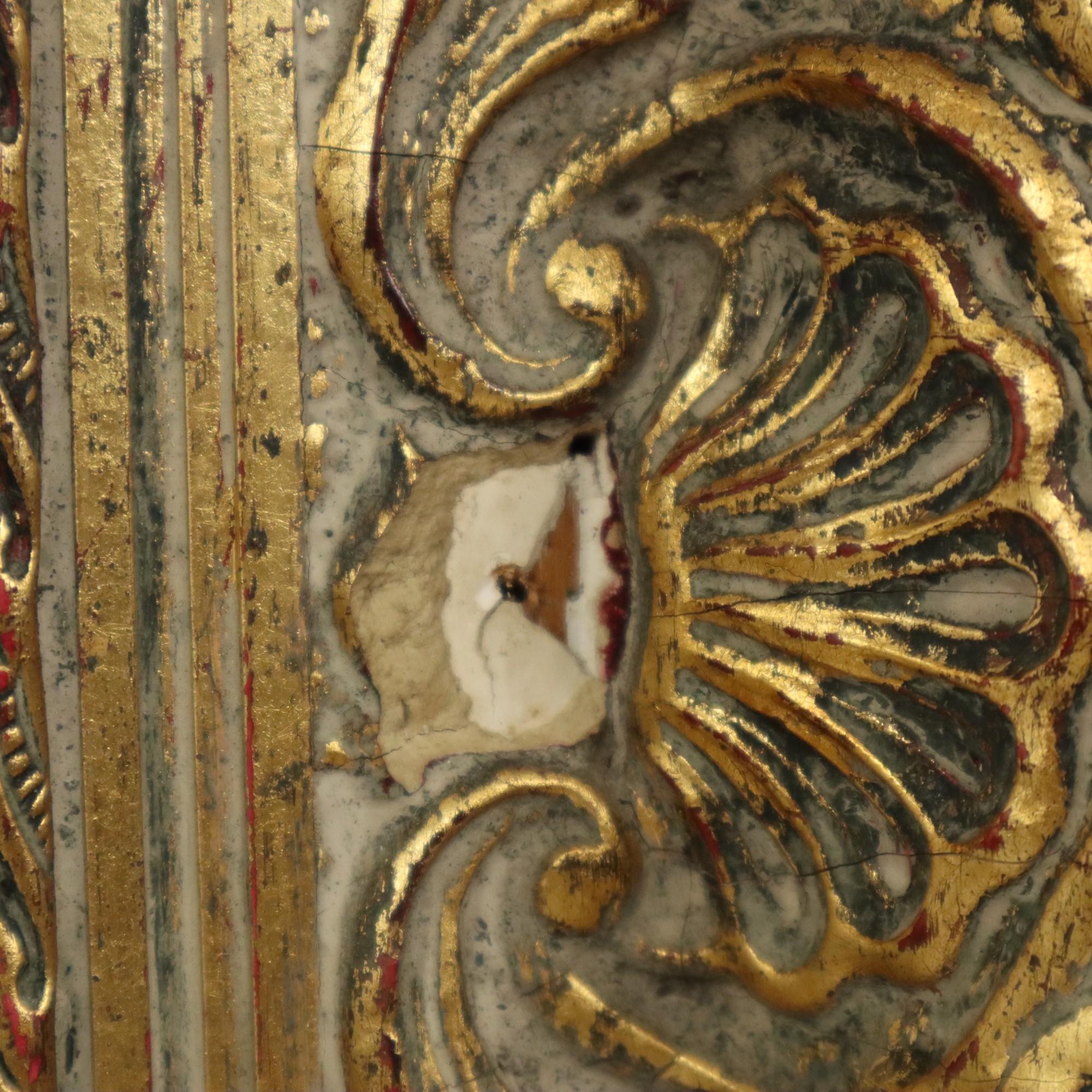 Antique Gilded Wooden Frame Classic Baroque Style 57x48cm For Sale 6