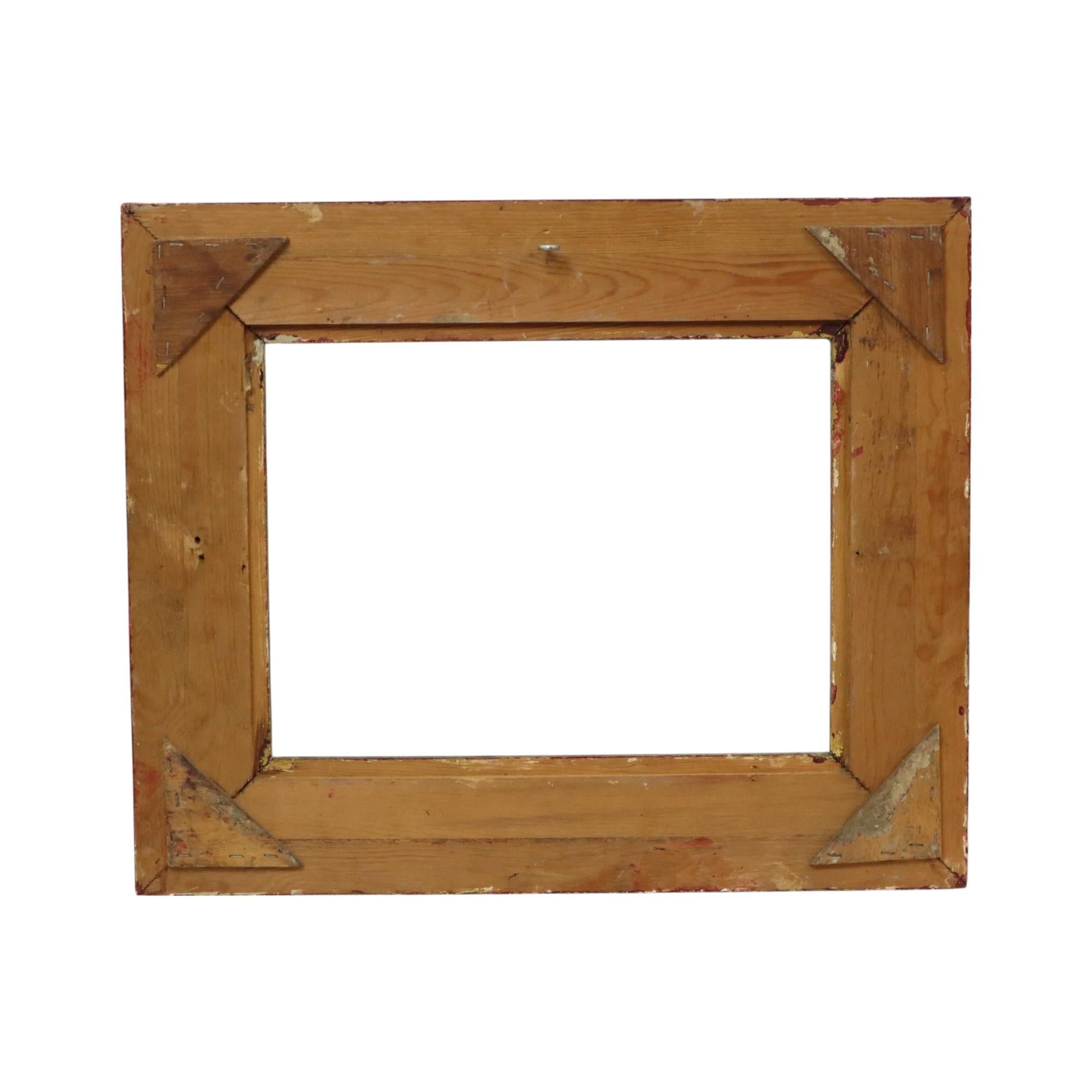 Antique Gilded Wooden Frame Classic Baroque Style 57x48cm For Sale 10