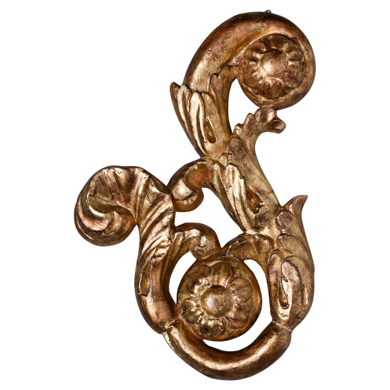 Antique Gilded Wooden Frieze