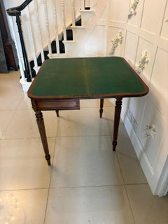 Antique Gillows George III Mahogany Console Hall Card Table Reeded Legs