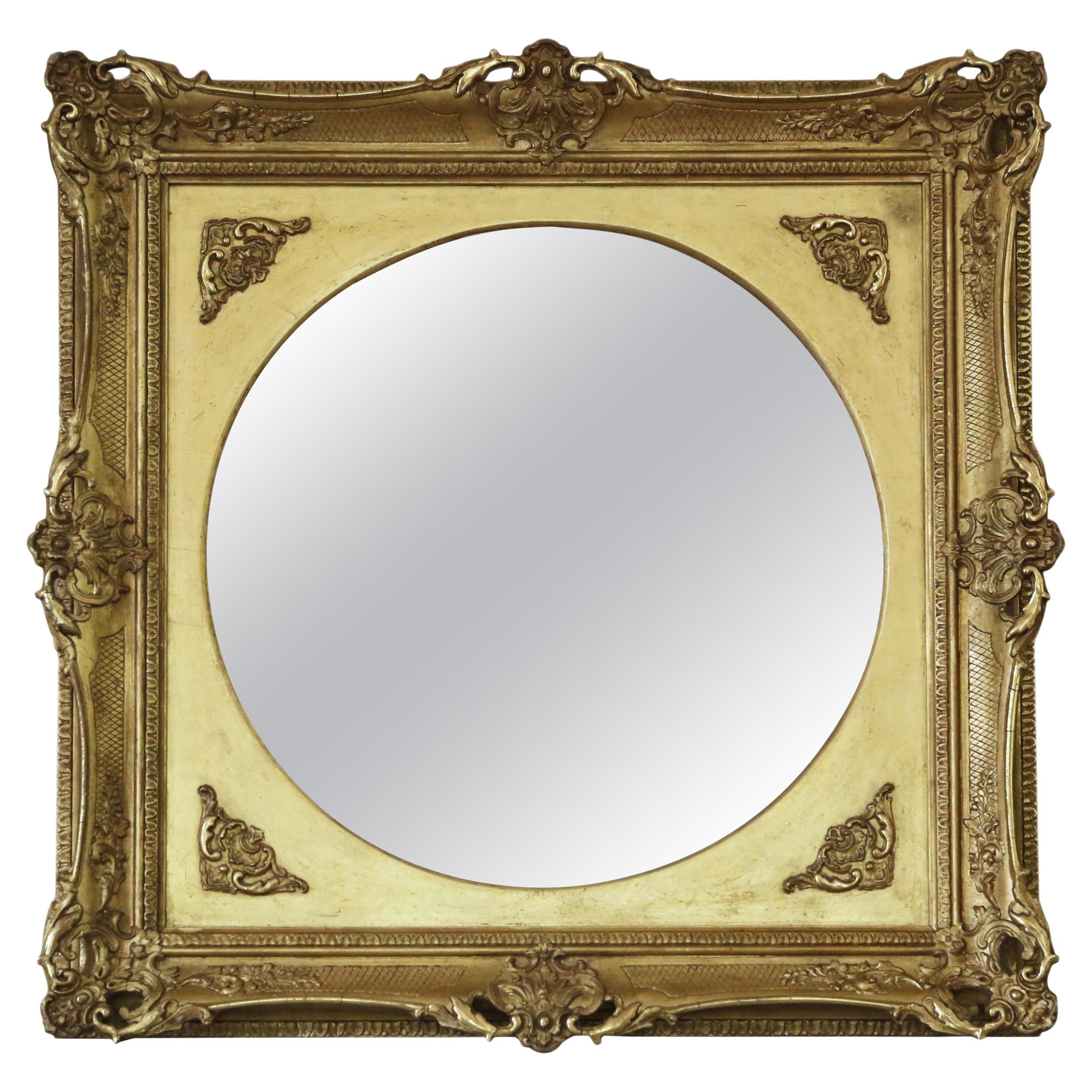 Antique Cast Iron Wall Mirror at 1stDibs