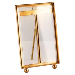 Antique Gilt Brass Gold Glass Photo Picture Photograph Frame Wall Decor