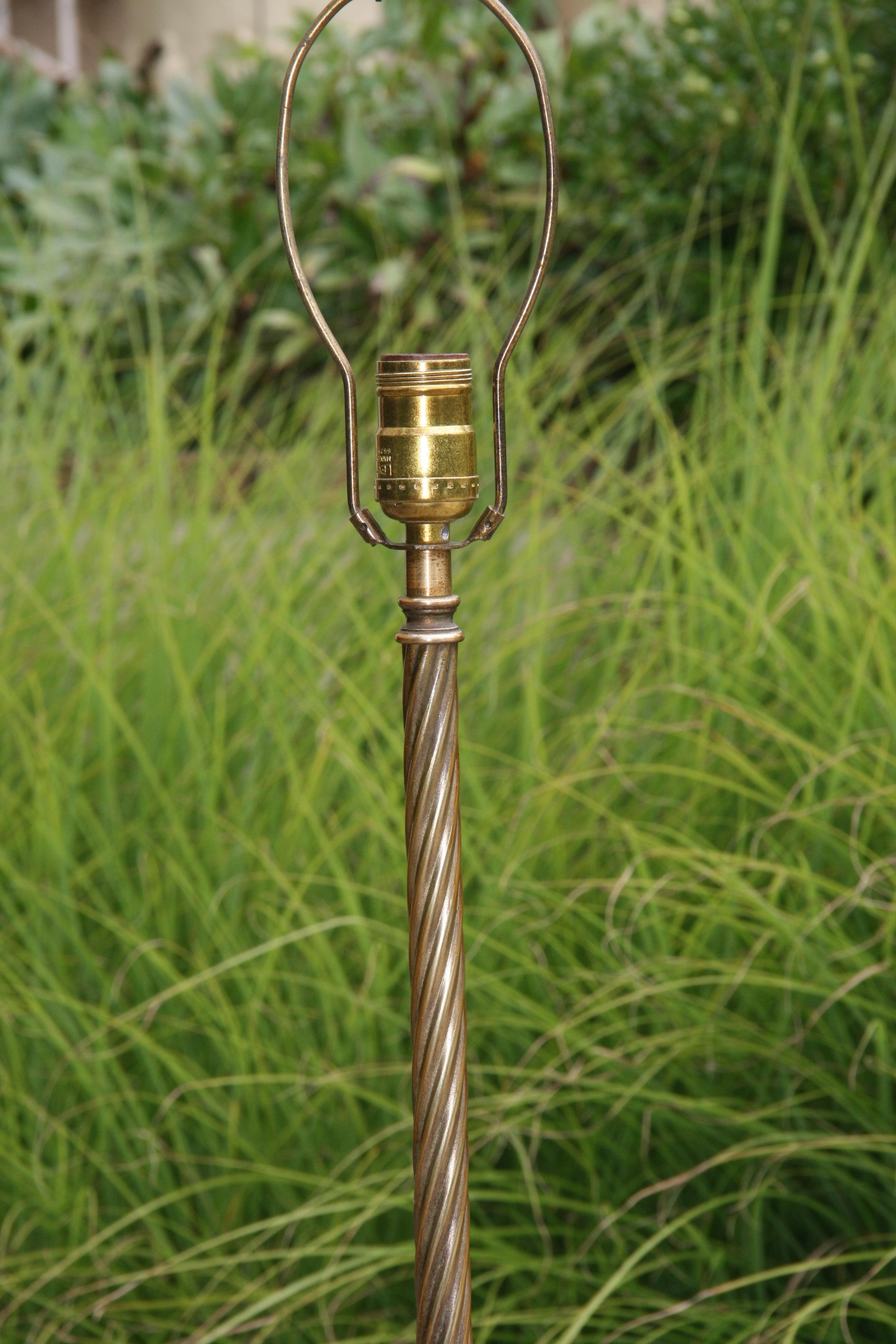 Antique Gilt Bronze and Iron Floor lamp For Sale 6