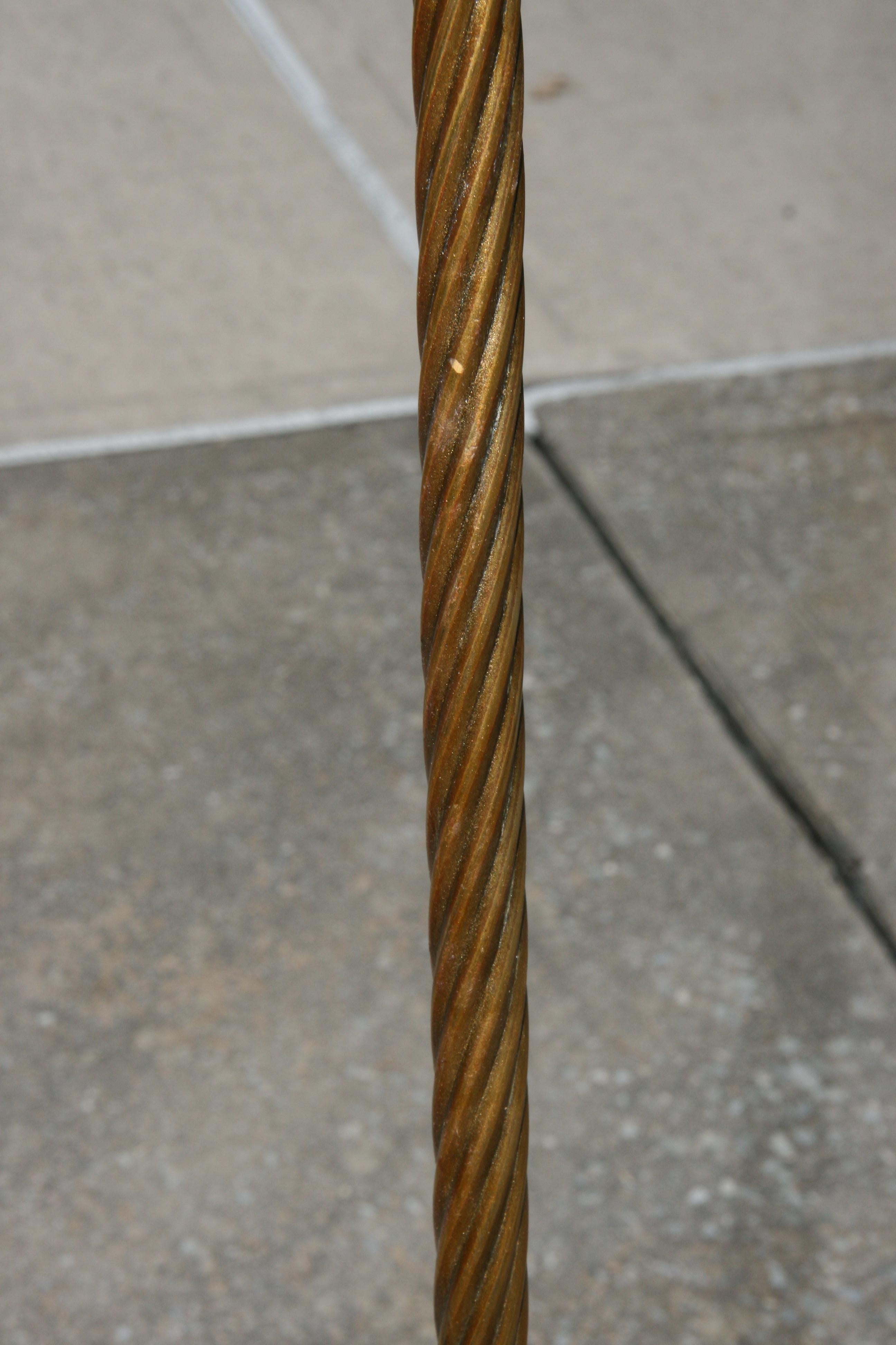 Antique Gilt Bronze and Iron Floor lamp For Sale 3