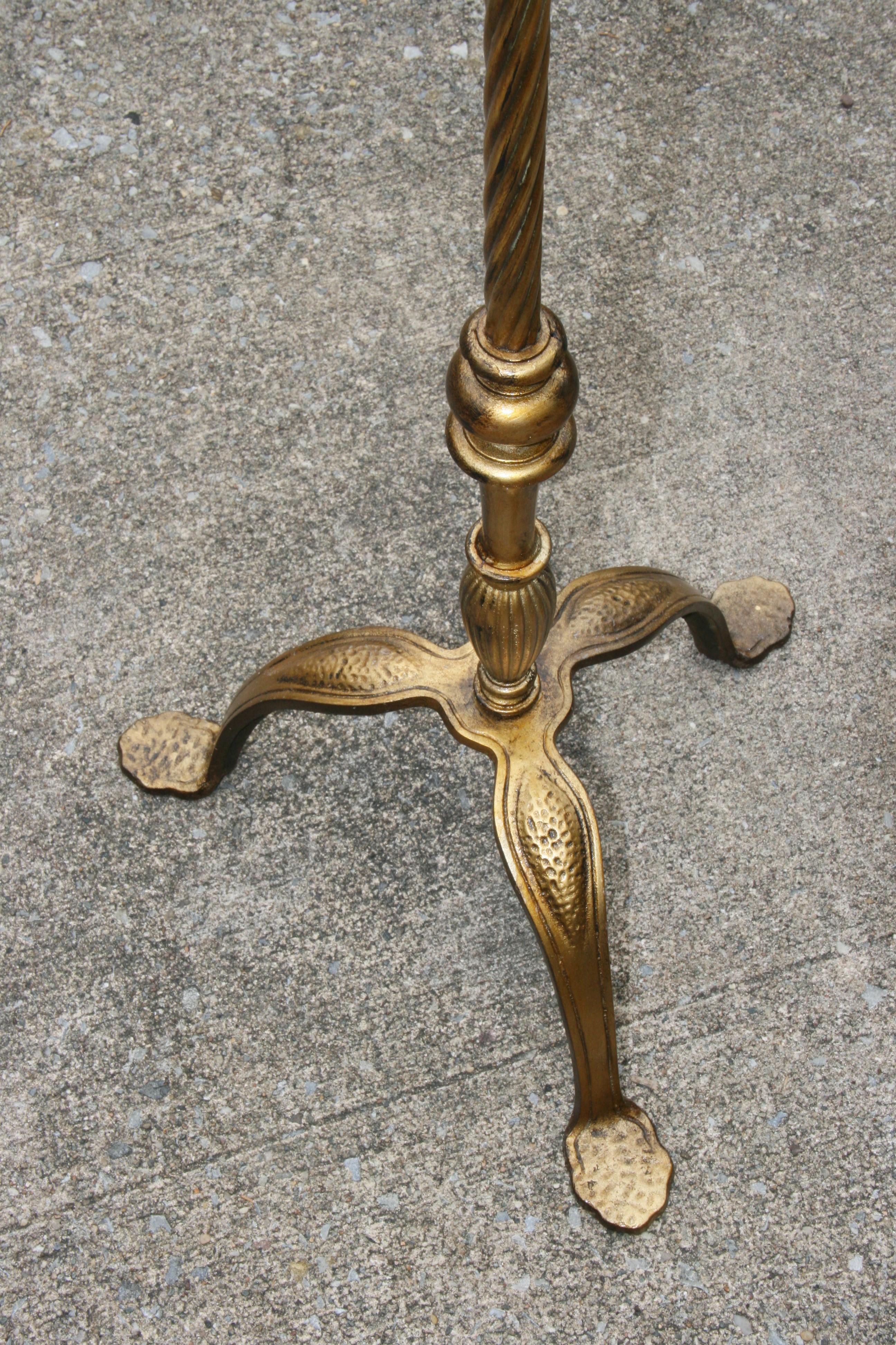 Antique Gilt Bronze and Iron Floor lamp For Sale 4