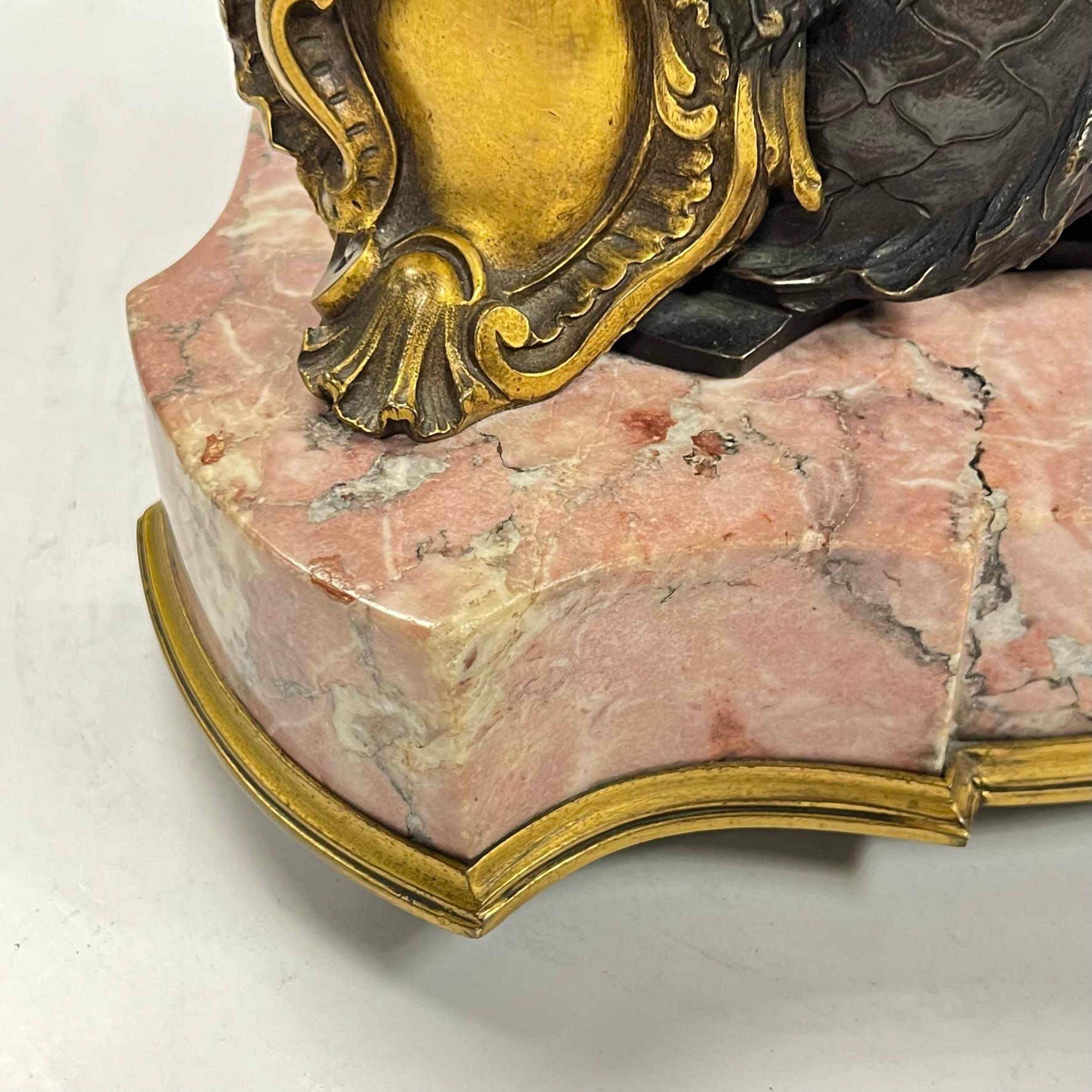 Antique Gilt Bronze and Marble Figural Centerpiece Attributed to E.F. Caldwell 8
