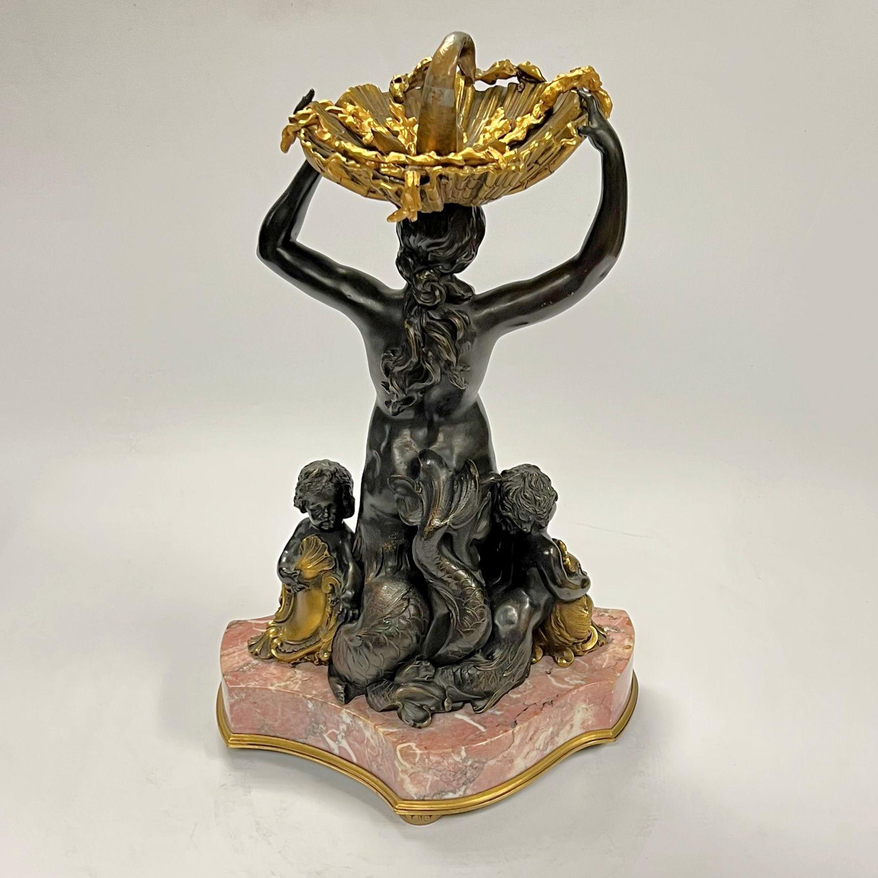Antique Gilt Bronze and Marble Figural Centerpiece Attributed to E.F. Caldwell 9