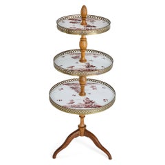 Antique Gilt Bronze and Porcelain Cake Stand