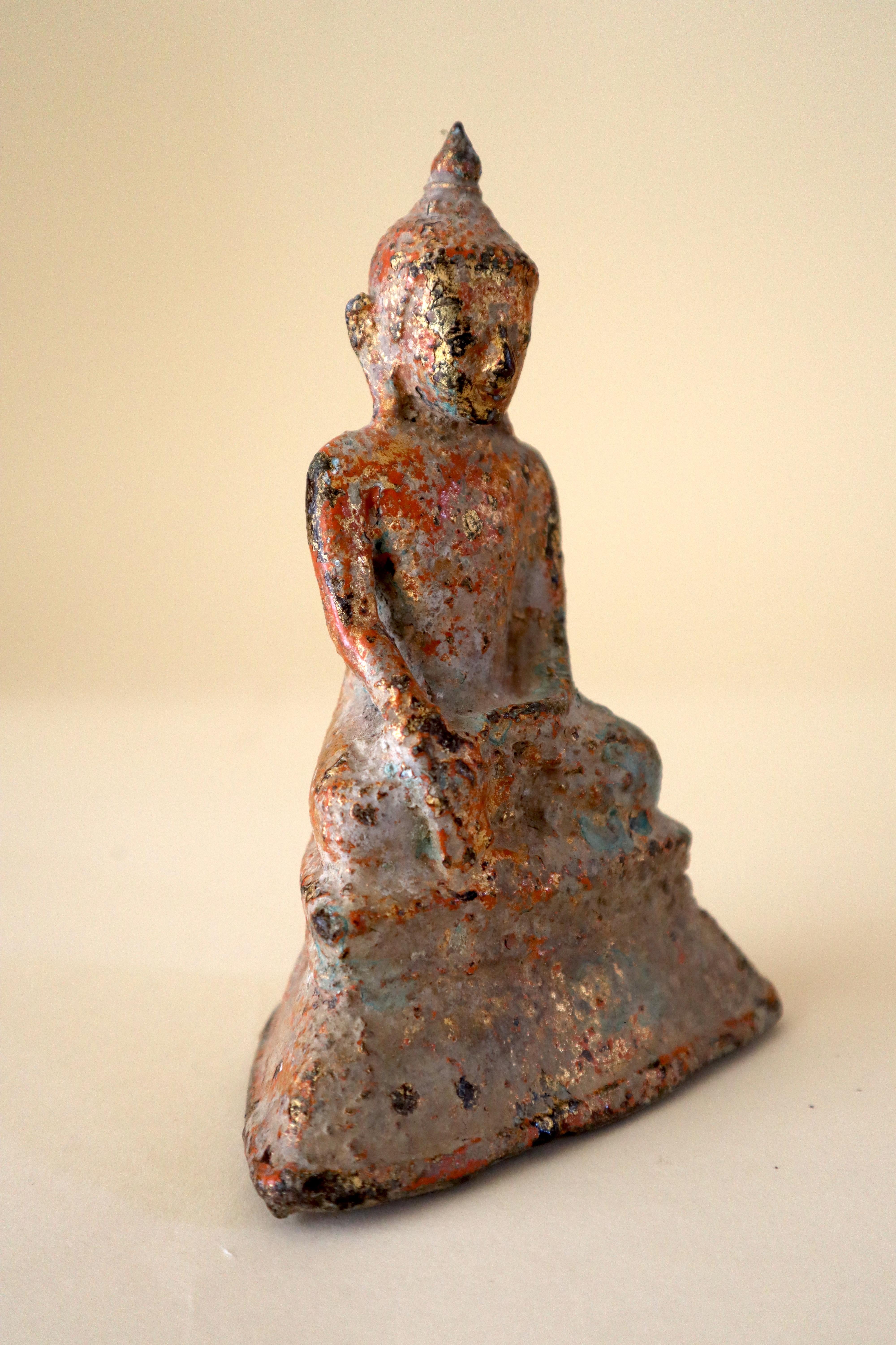 Qing Store closing March 31.   Gilt Bronze Buddha Touching the Earth Myanmar Burma For Sale