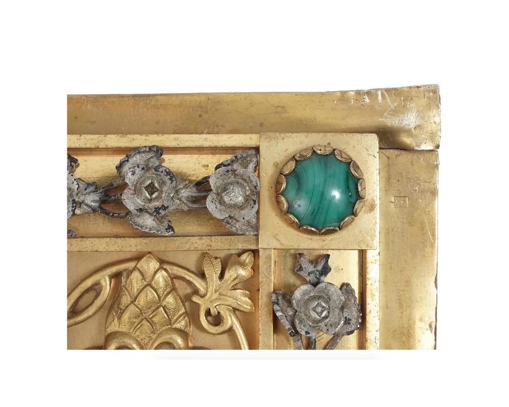 Antique Gilt Bronze Enamel Travel Altar Triptych For Sale 2