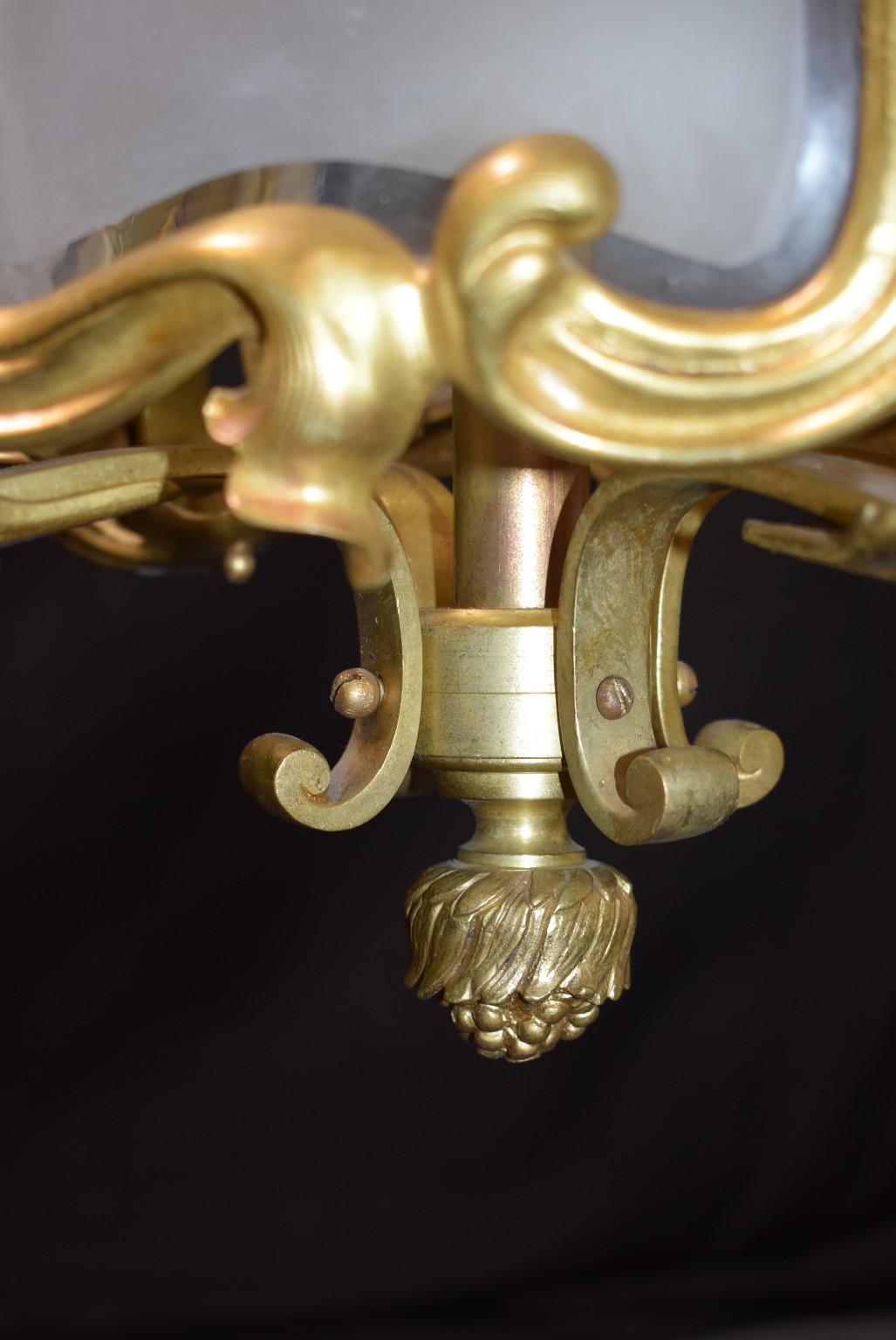 Antique Gilt Bronze Lantern For Sale 1