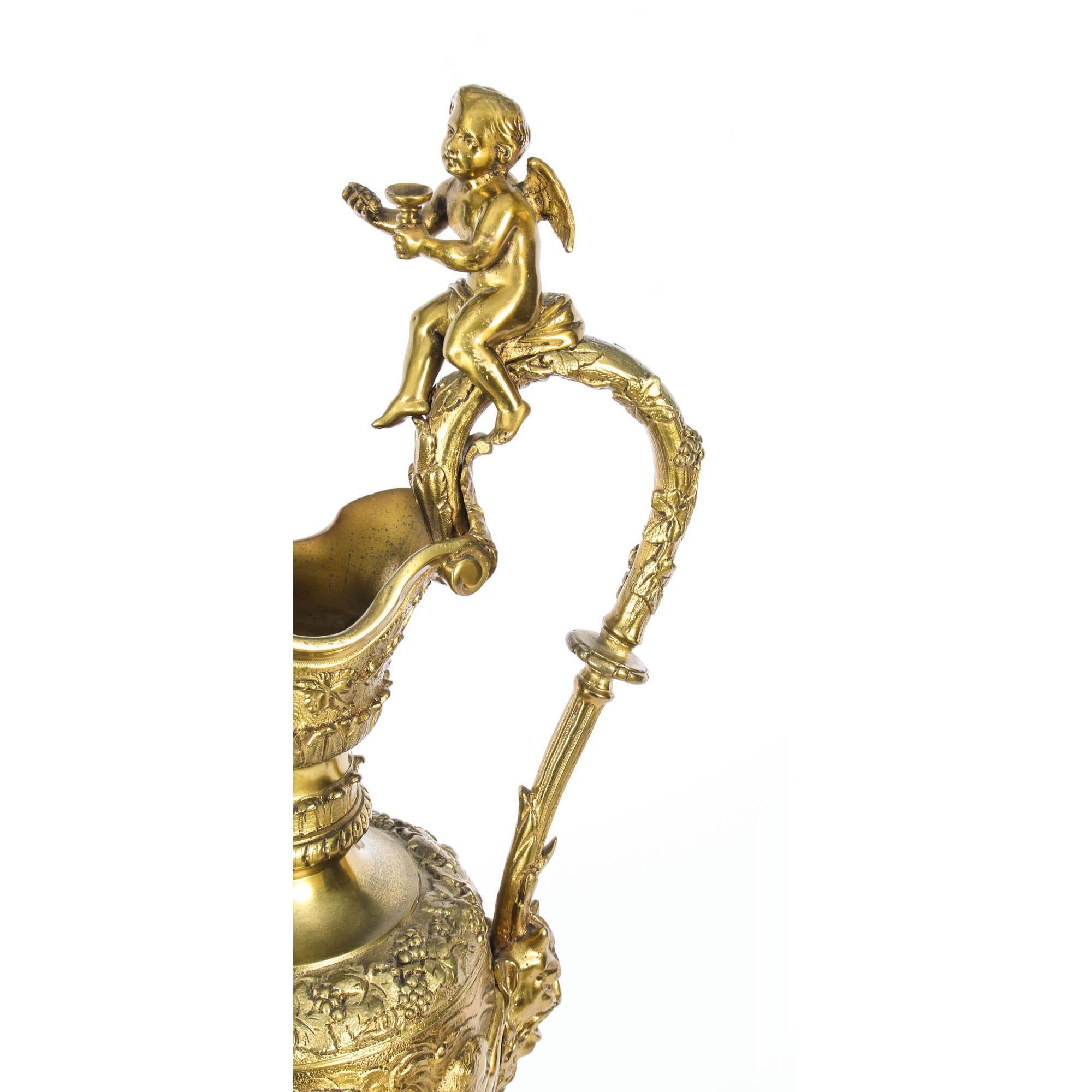 Antike vergoldete Bronze-Tischlampe im Renaissance-Revival-Stil, 19. Jahrhundert im Angebot 7