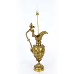 Antike vergoldete Bronze-Tischlampe im Renaissance-Revival-Stil, 19. Jahrhundert