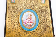 Cubre Secante Sèvres Antiguo Bronce Dorado Siglo XIX