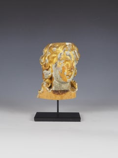 Antique Gilt Carved Head Sculpture – Alexander The Great