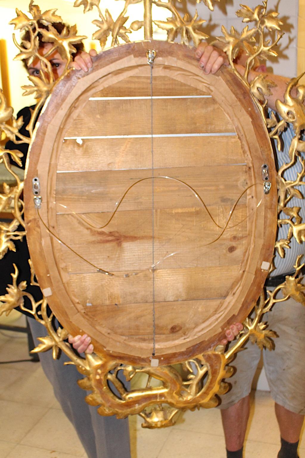 Miroir mural ancien en bois sculpté et doré de style Thomas Johnson vers 1830 en vente 11
