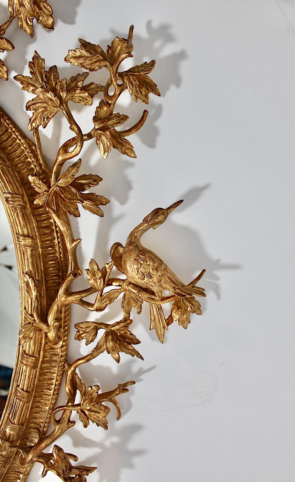 Miroir mural ancien en bois sculpté et doré de style Thomas Johnson vers 1830 en vente 2