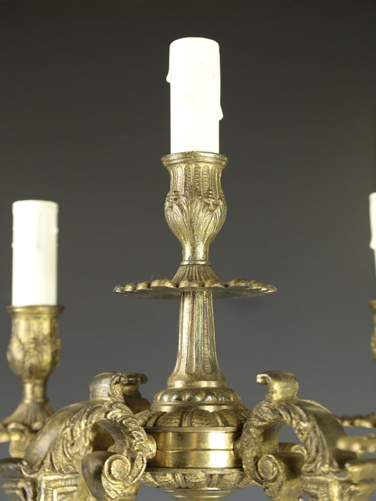Antique Gilt Cherub 5 Light Candelabra Table Lamp For Sale 13