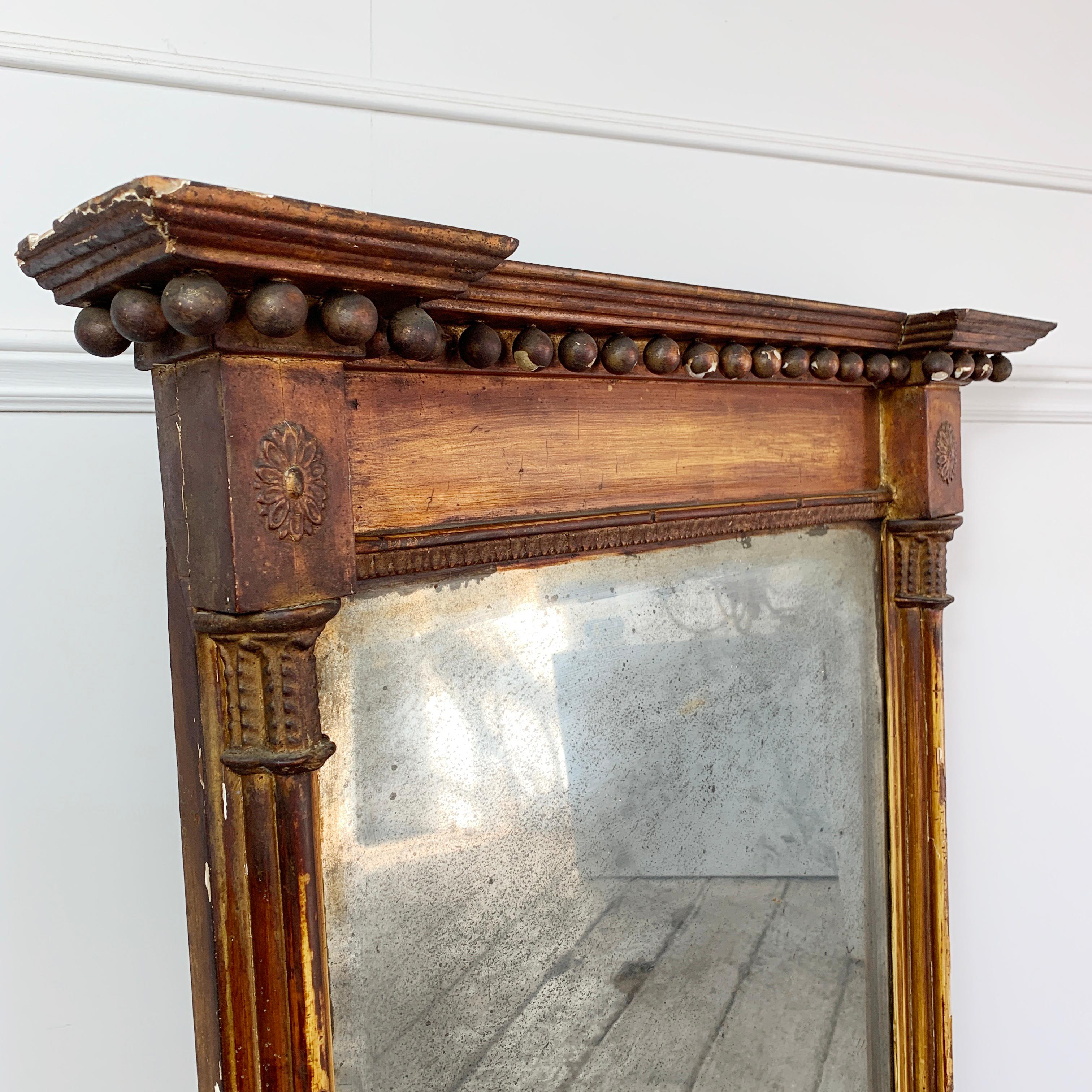 Antique Empire Antiques Trumeau Mirror, Foxed, circa 1820 Bon état - En vente à Hastings, GB